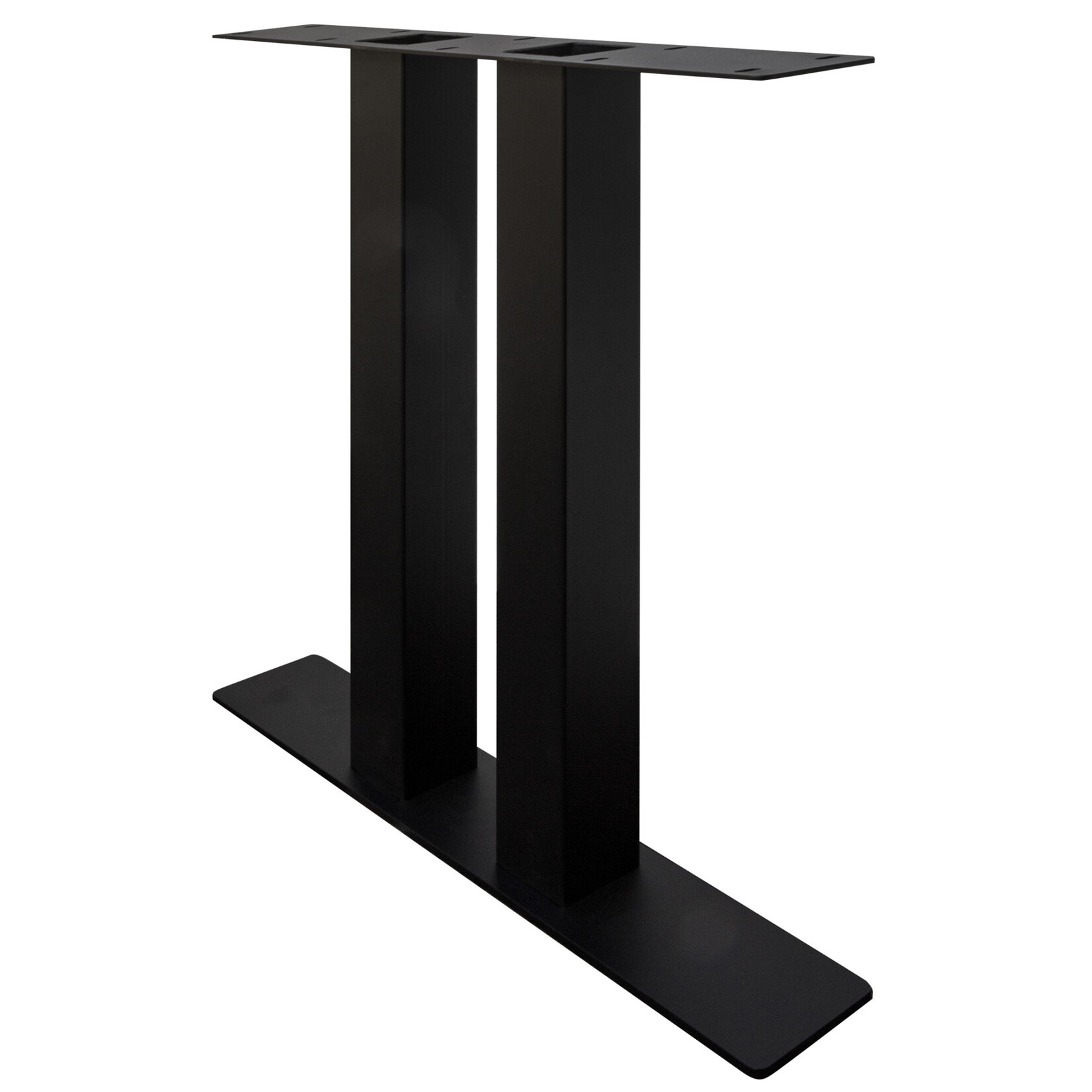 Duo Tischbeine Metall schwarz matt (Set), Profil: 8x8cm, 70xH71cm