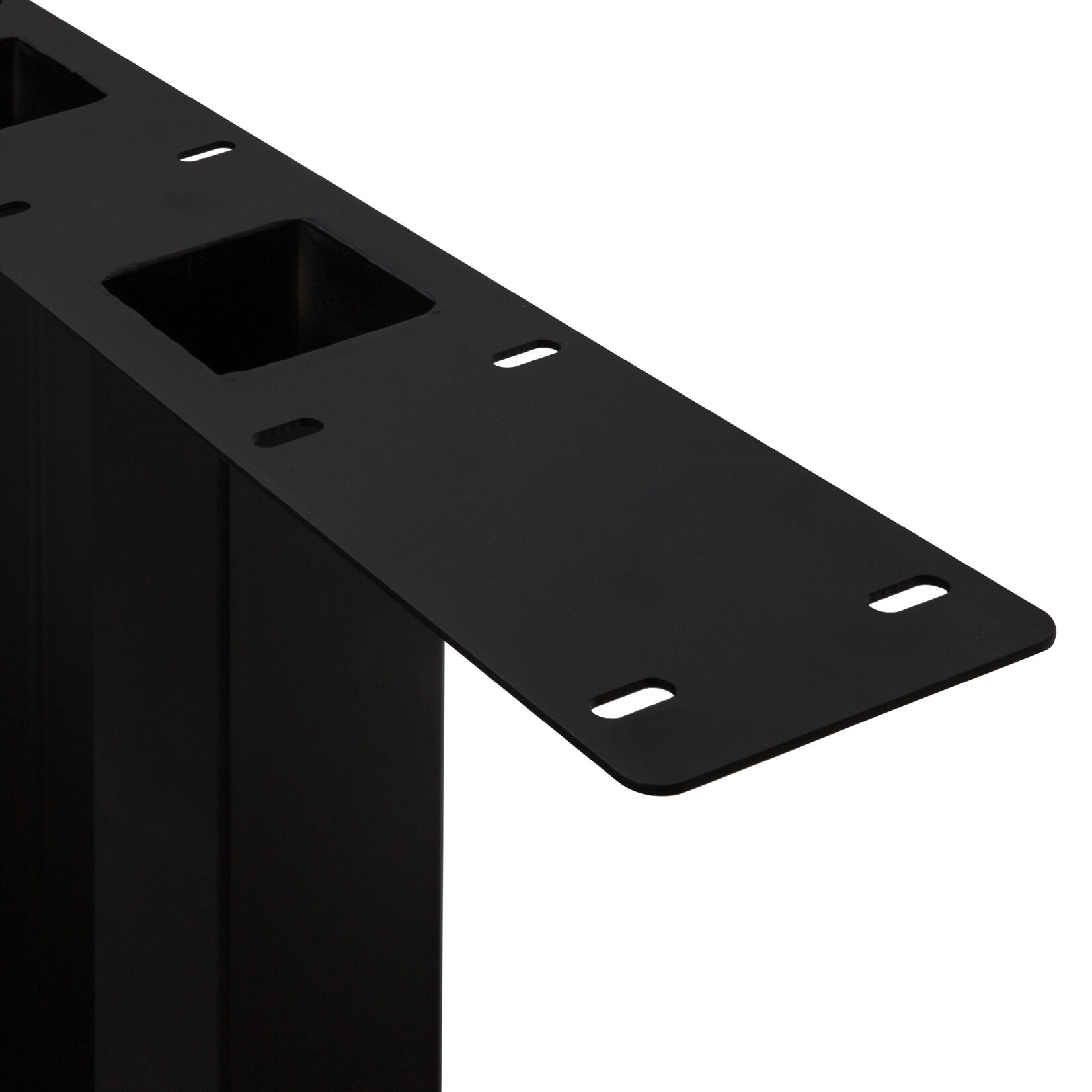 Duo Tischbeine Metall schwarz matt (Set), Profil: 8x8cm, 70xH71cm