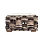 Maluna Rattan Salontisch mit Glas oder Keramik 80x80xH40cm
