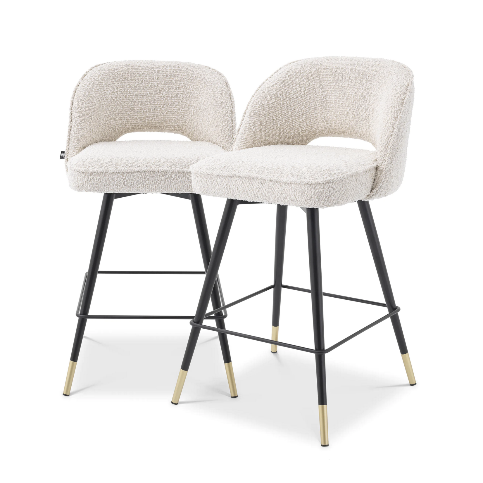 Cliff 2er Set Counterstuhl 51x52xH92.5cm (SH69cm) Bouclé cream