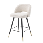 Cliff 2er Set Counterstuhl 51x52xH92.5cm Bouclé cream