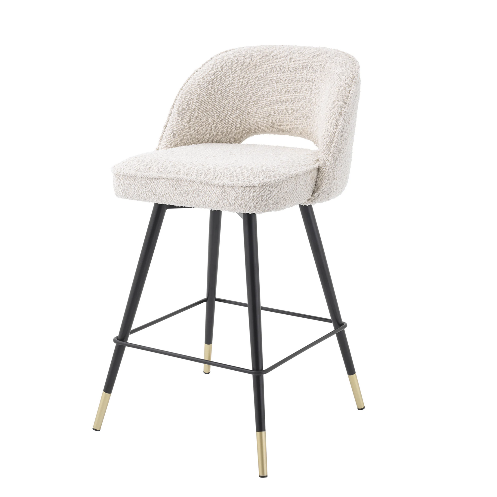 Cliff 2er Set Counterstuhl 51x52xH92.5cm (SH69cm) Bouclé cream