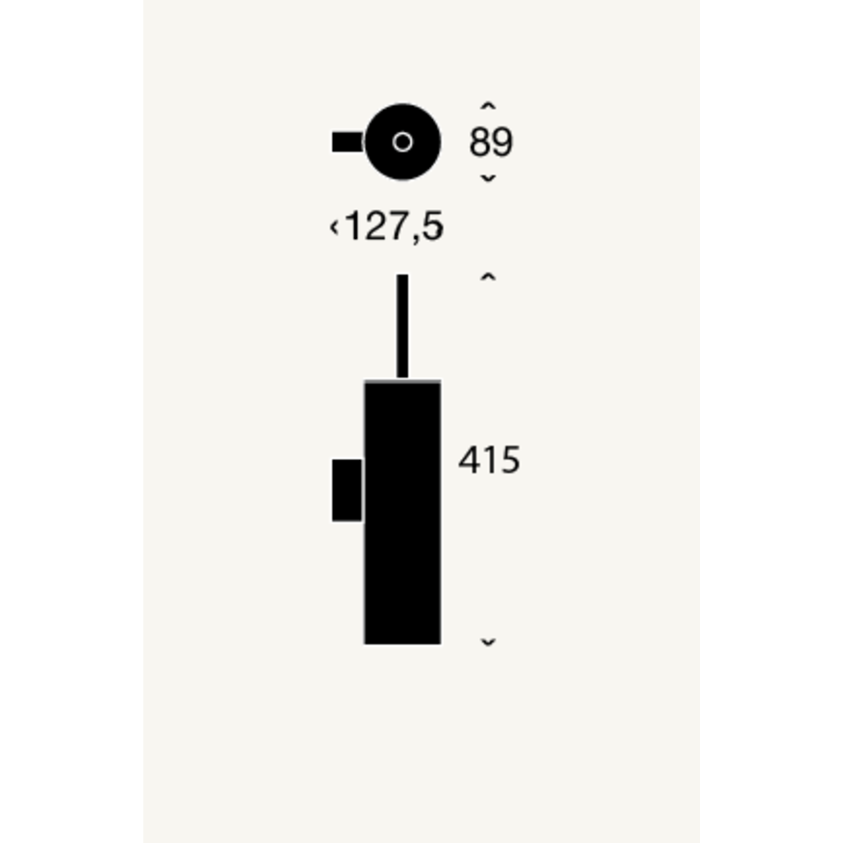 Toilettenbürste 2, Wandmontage, D8.9xH41.5cm, schwarz matt