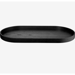 Tablett oval  23x11H2cm Holz schwarz