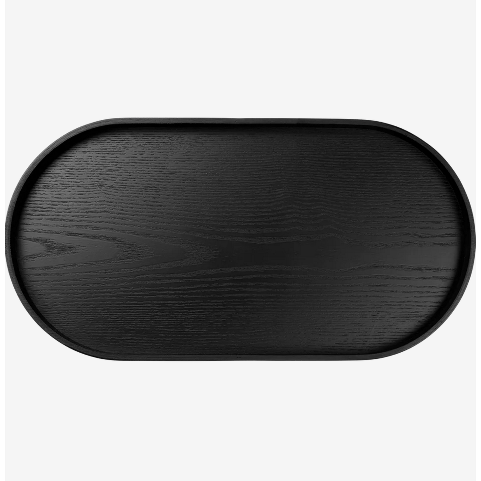 Tablett oval  23x11H2cm Holz schwarz