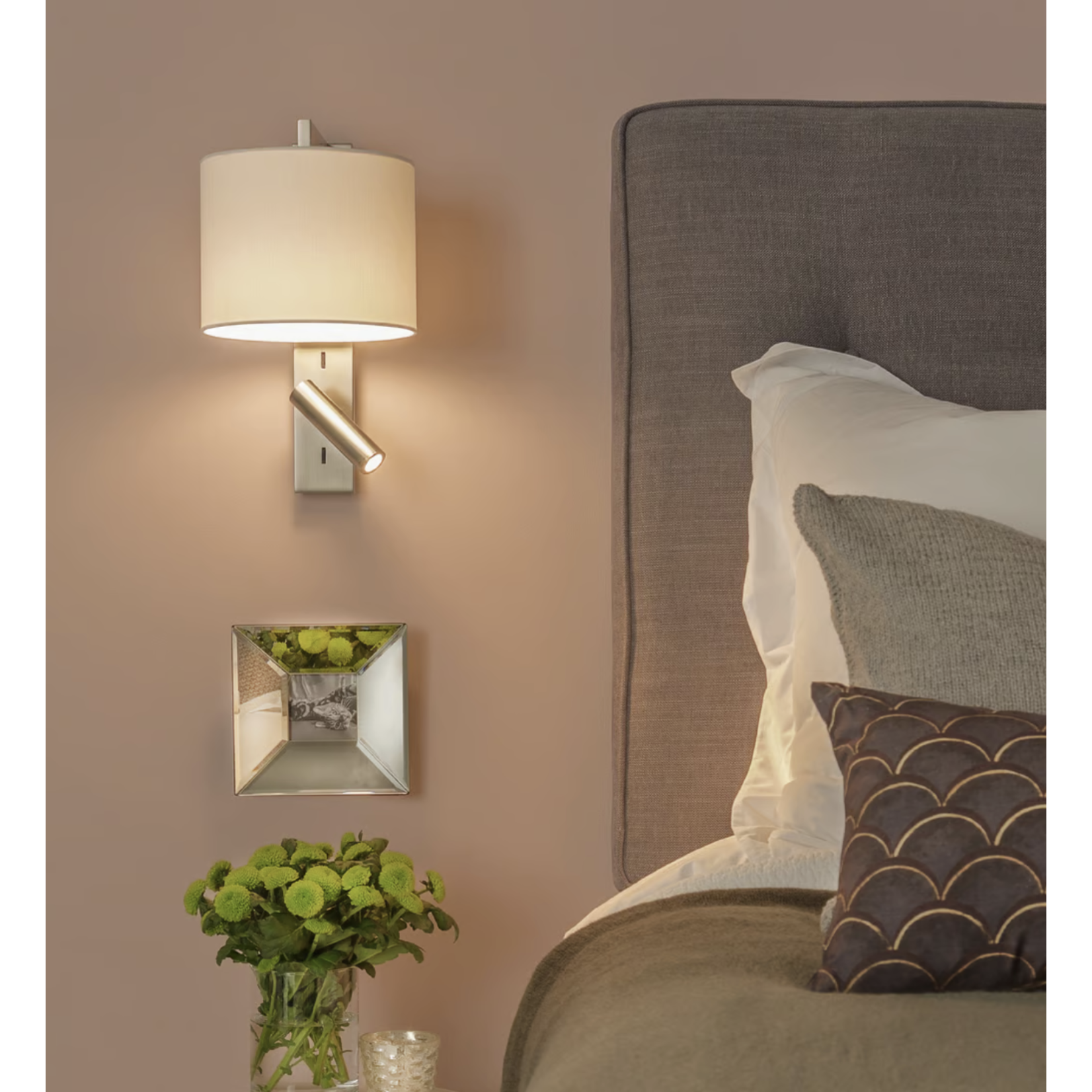 Roden Wandlampe, bronze/grey, 35x6cm