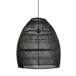 Hängelampe Rattan handgefertigt, schwarz, 60x70cm