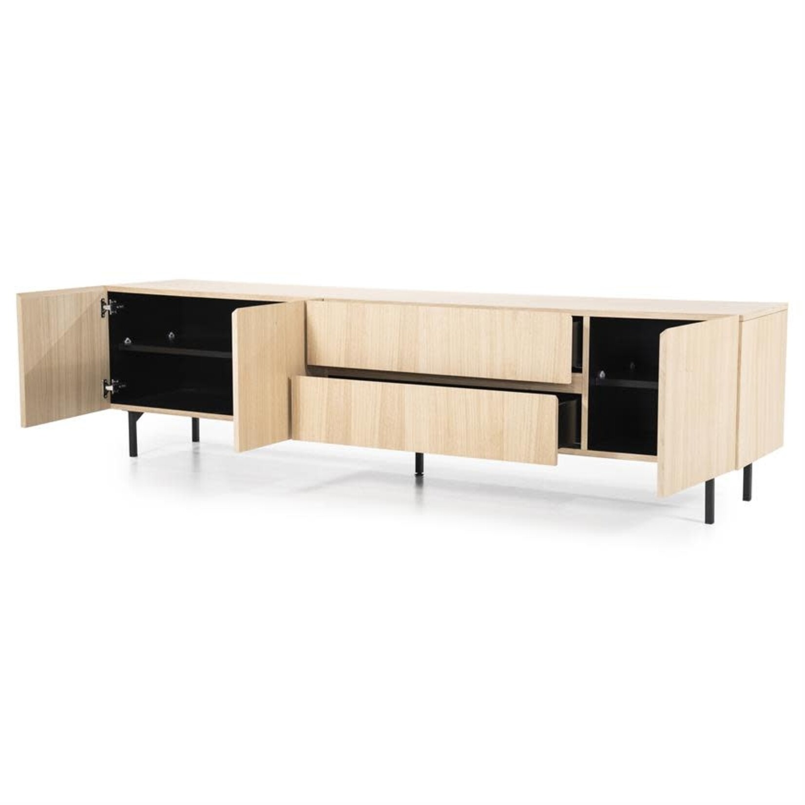 Tahoe Sideboard 210x42xH55cm, Eichenfurnier/Metall
