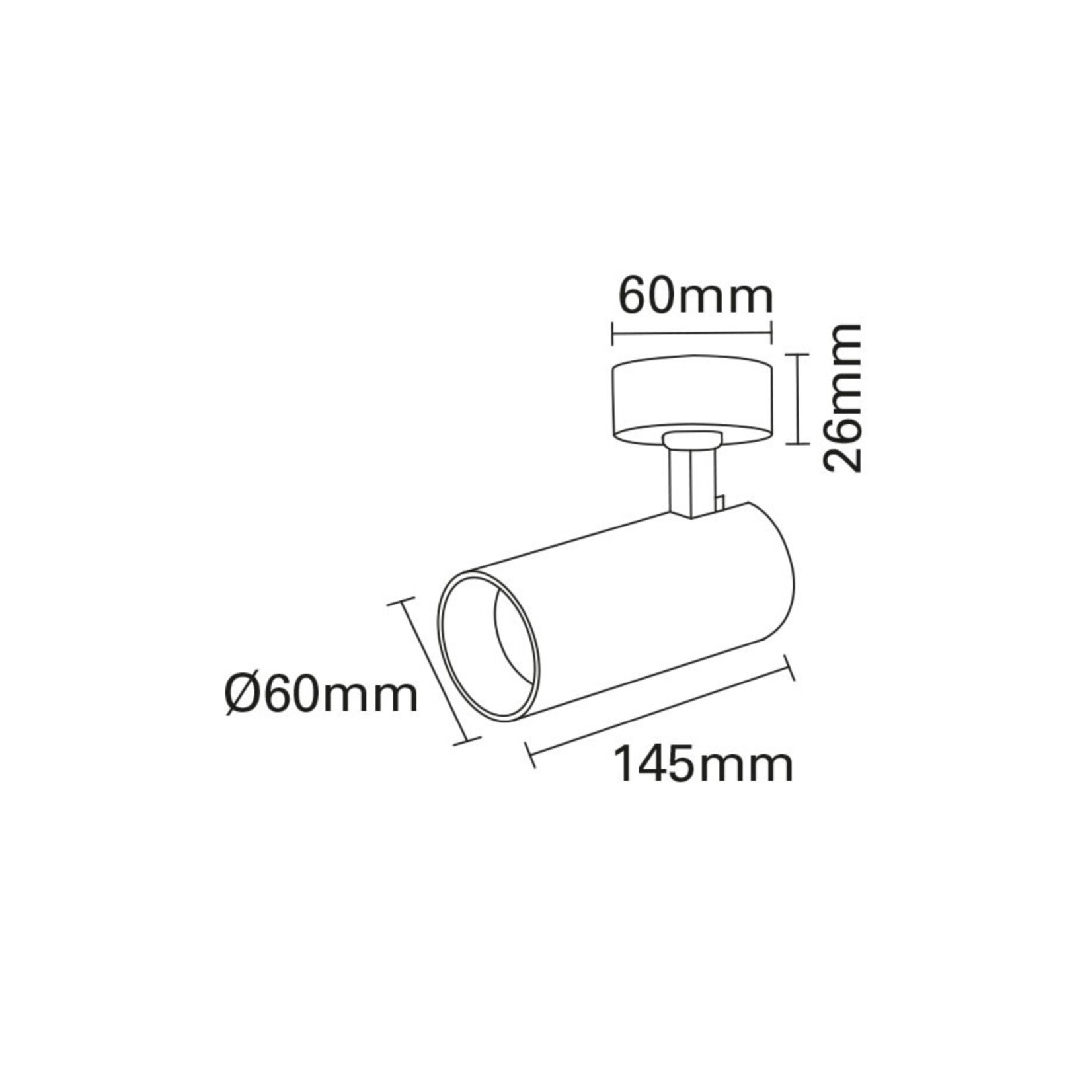 Kilian Spot schwarz, D6xH14.5cm