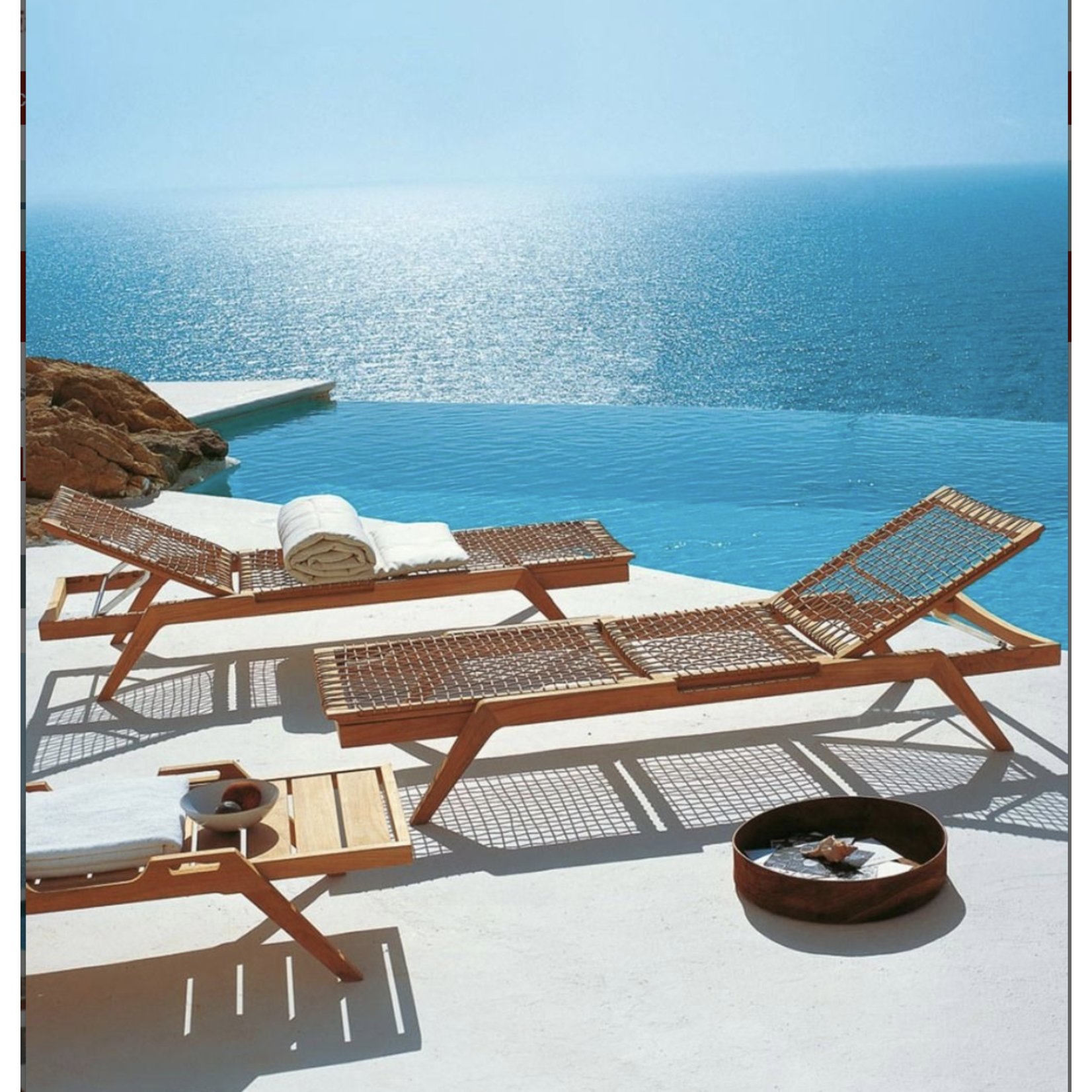 Synthesis Sunlounger inkl. Liegekissen weiss
