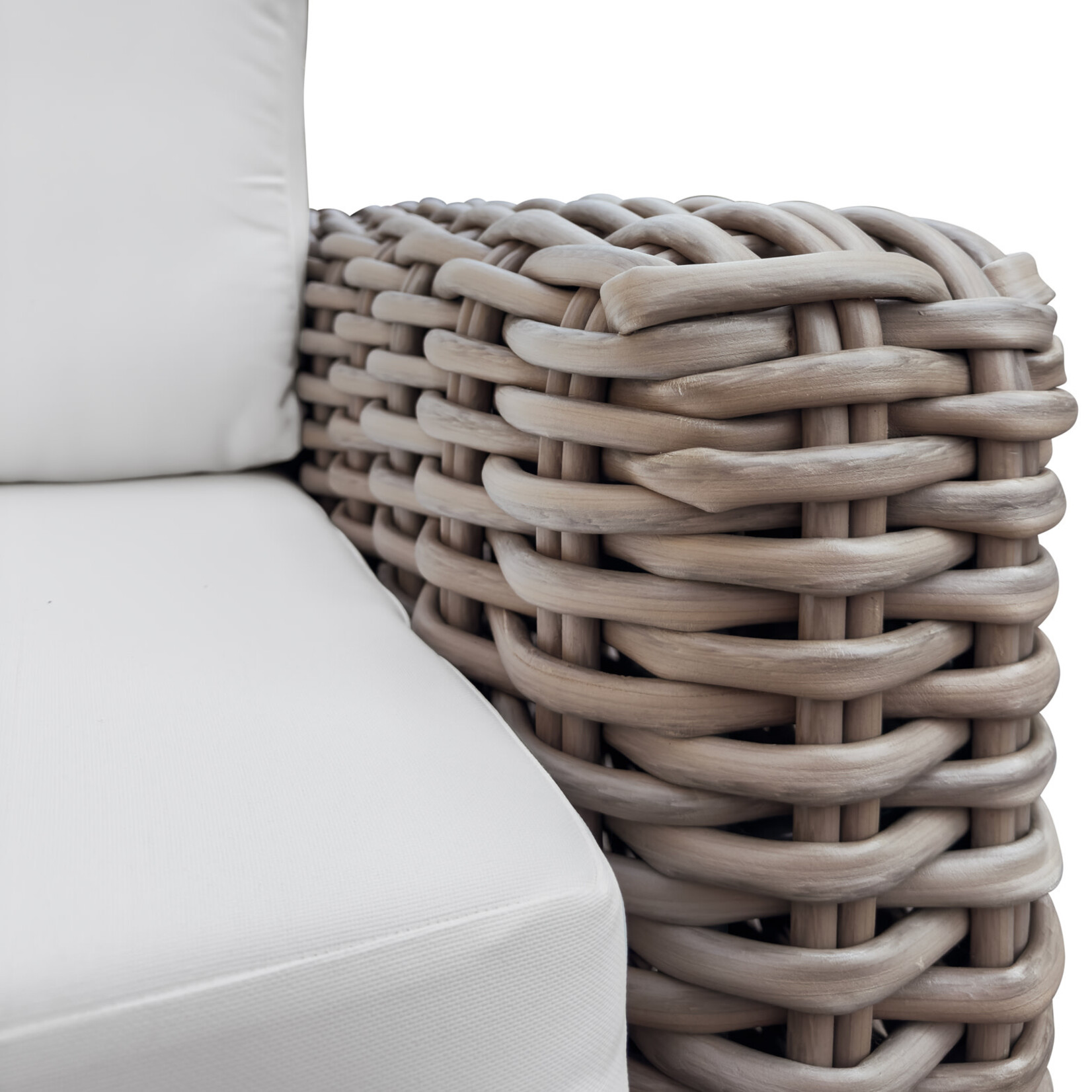 Lewiston Sofa grau, 246x96cm inkl. Kissen