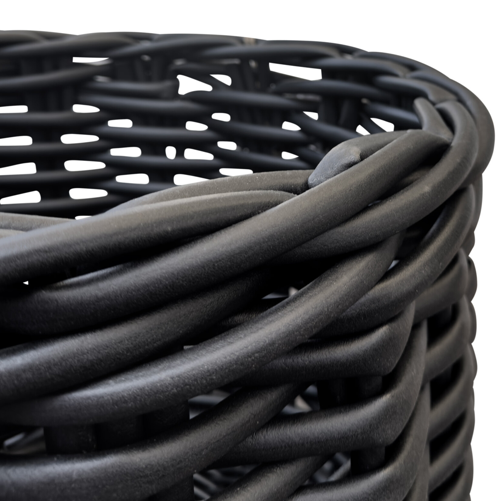 Ponte Vedra Kunstrattan Korb schwarz, D50xH45cm