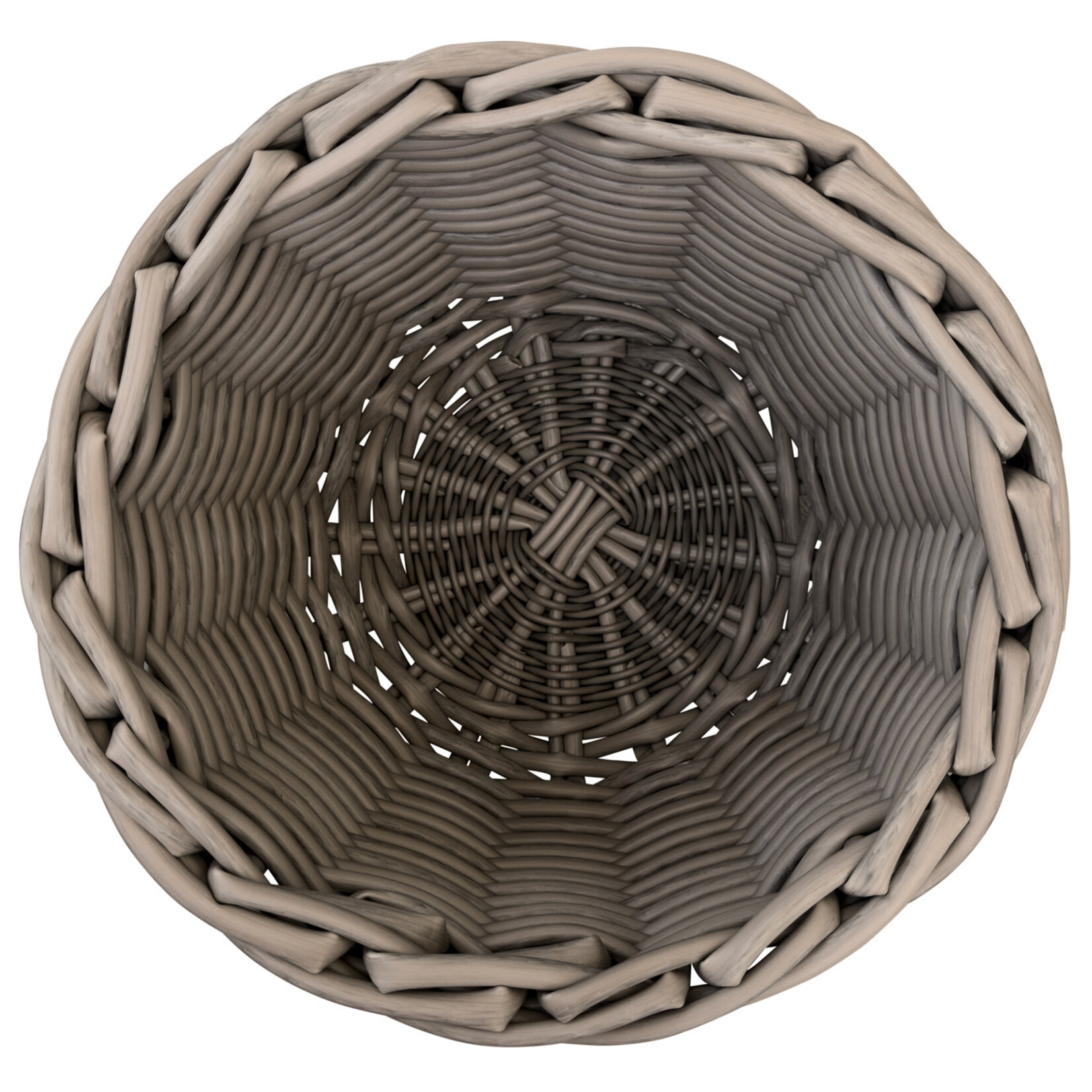 Ponte Vedra Kunstrattan Korb grau, D65xH55cm