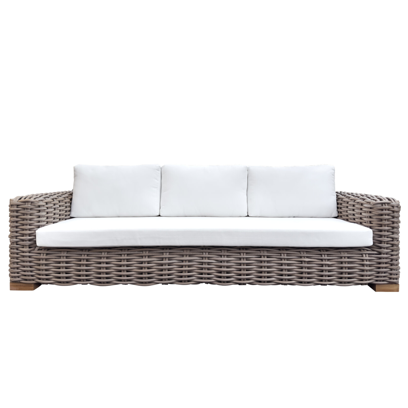 Lewiston Sofa grau, 246x96cm inkl. Kissen