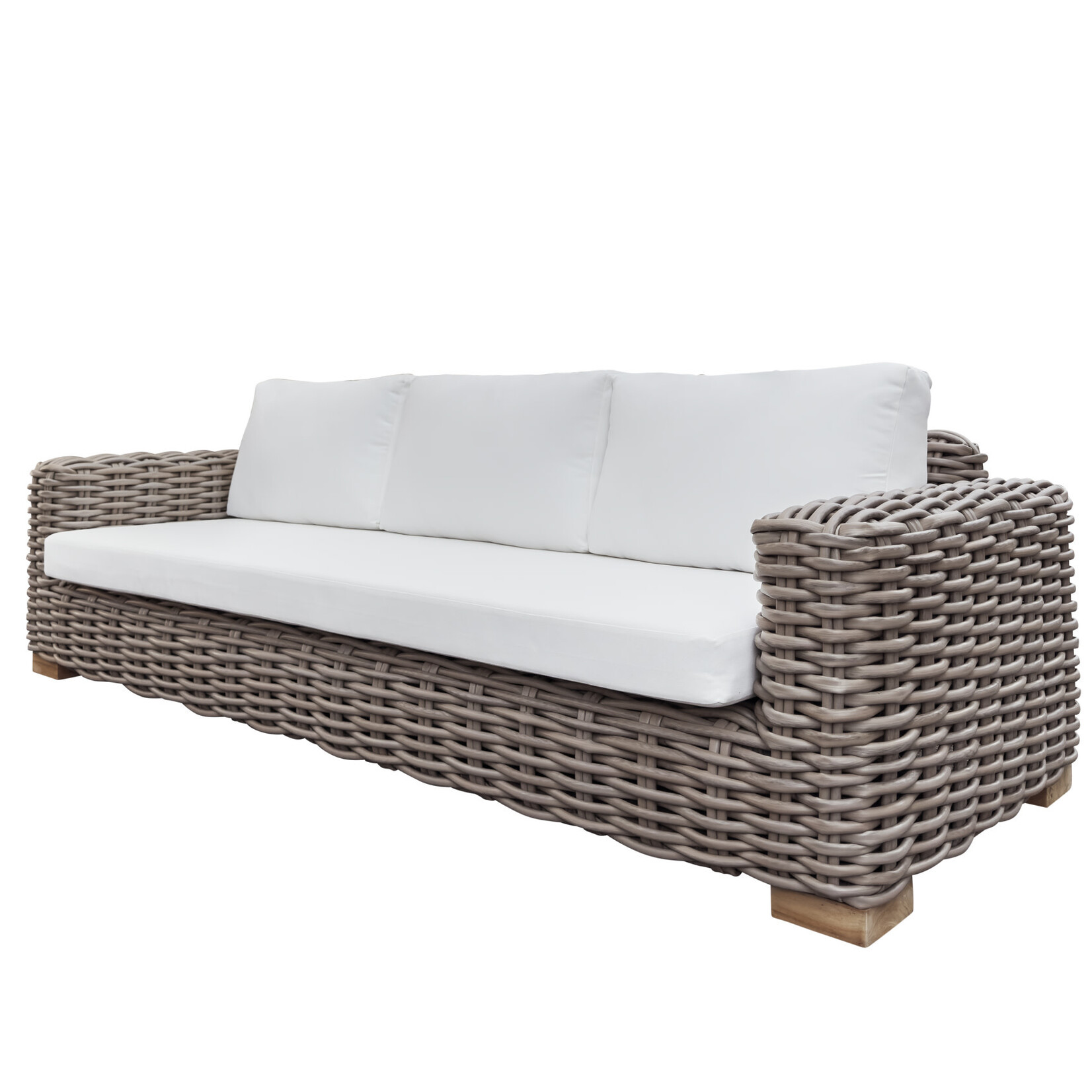 Lewiston Sofa grau, 246x96cm inkl. Kissen