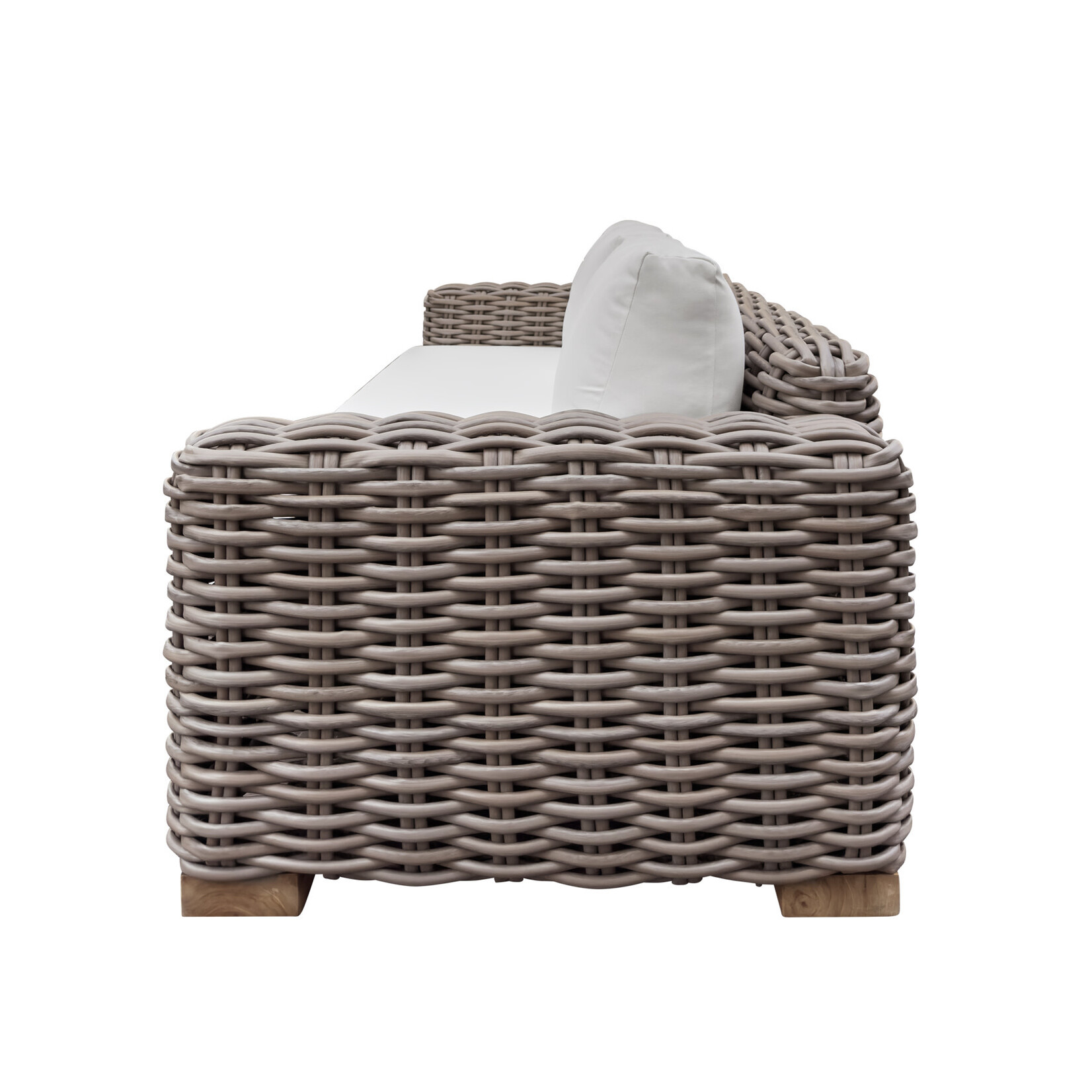 Lewiston Sofa grau, 246x96cm inkl. Kissen