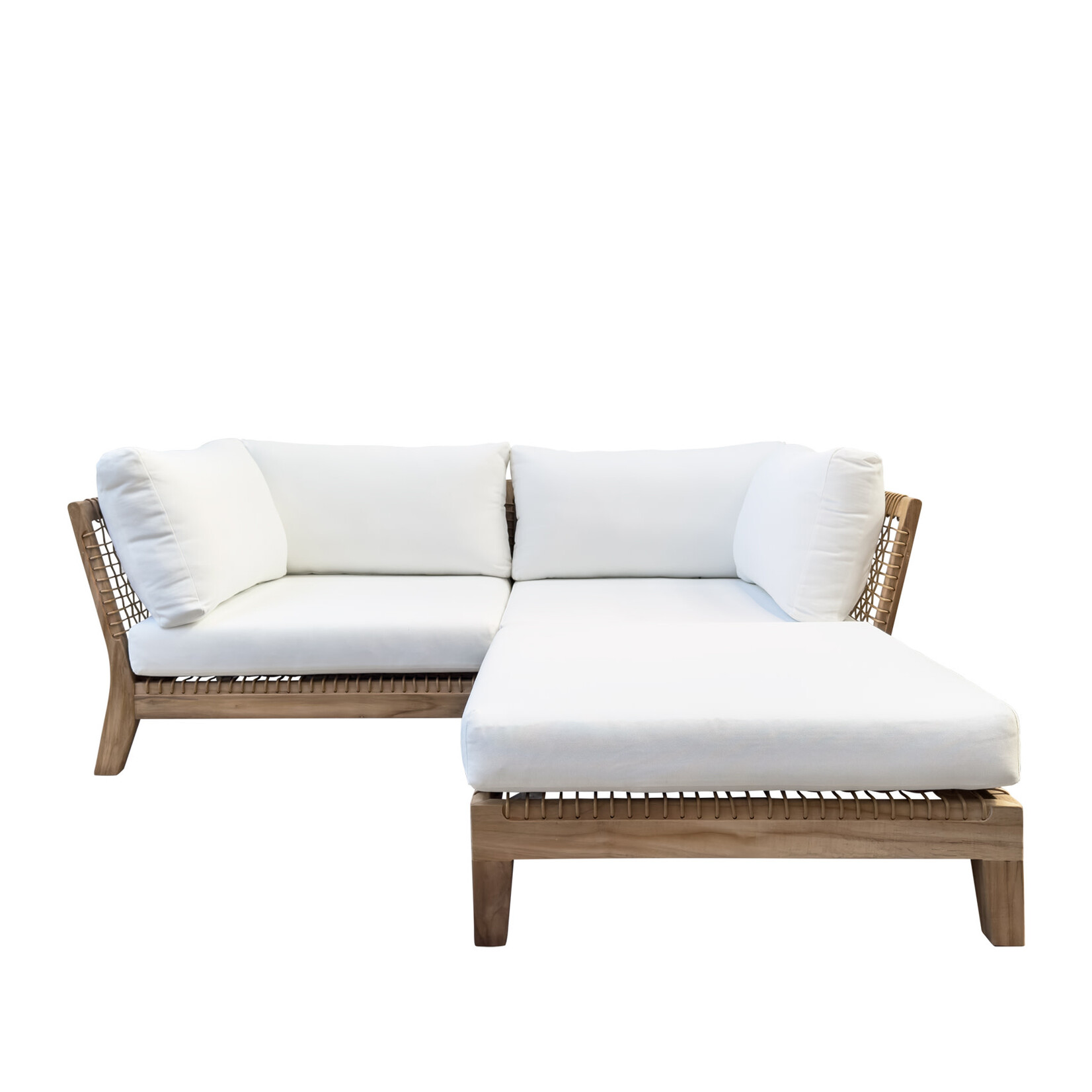 Monte Rosa Tisch/Hocker, 78x78xH20cm inkl. Kissen weiss