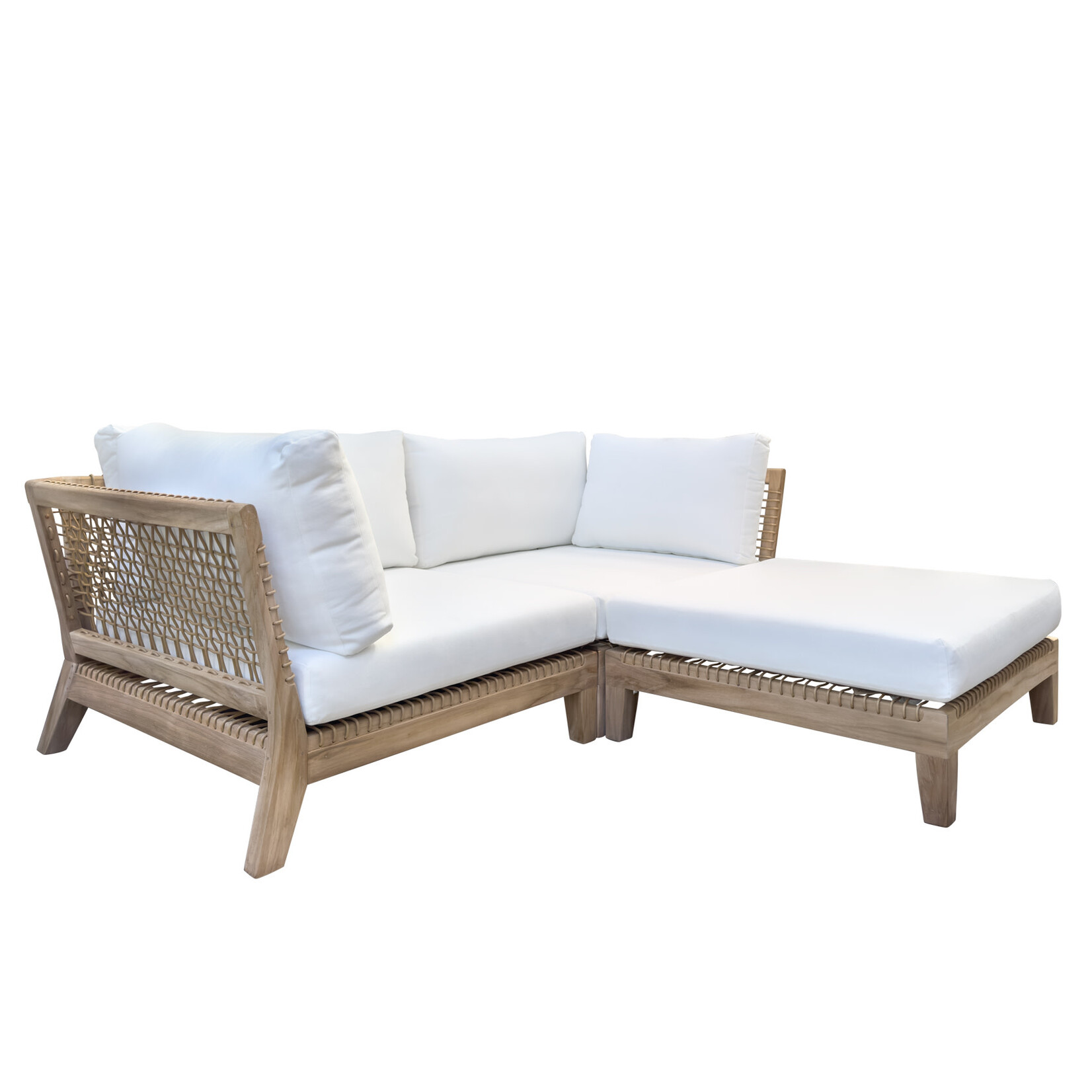 Monte Rosa Tisch/Hocker, 78x78xH20cm inkl. Kissen weiss