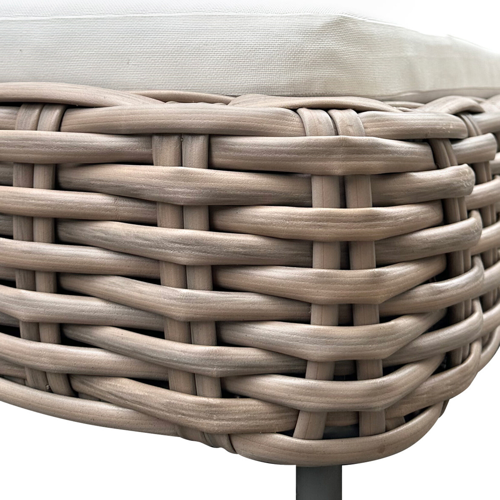 Lewiston Liegestuhl grau, 210x85xH30cm inkl. Kissen