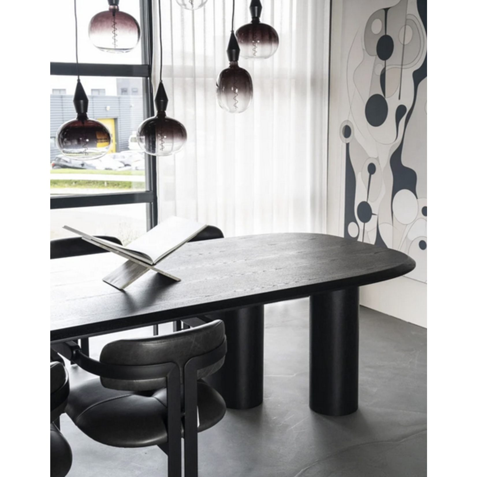 Wally Esstisch 300x100cm, schwarz
