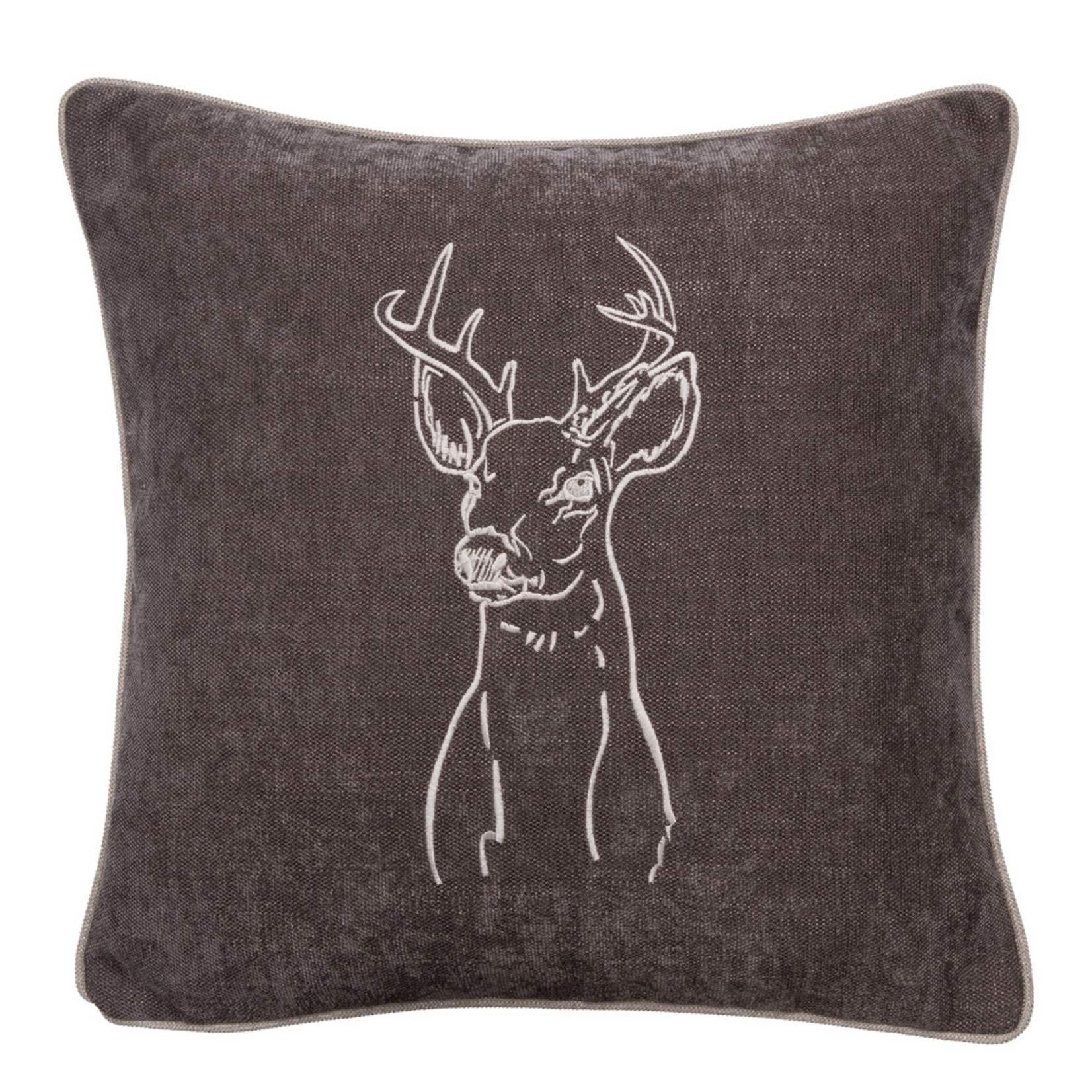 Romeo Kissen braun mit Hirsch 50x50cm