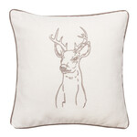 Romeo Kissen creme mit Hirsch 50x50cm