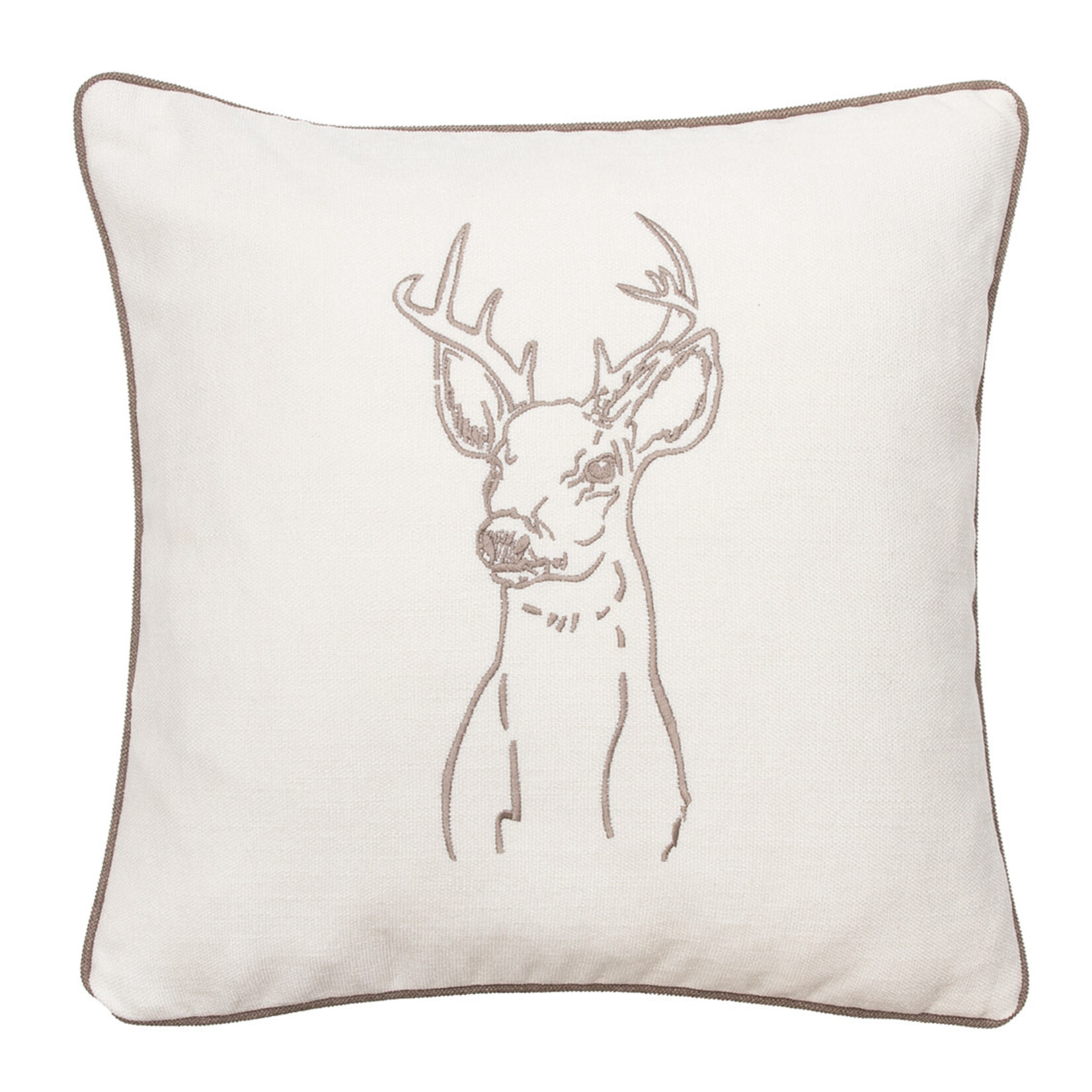 Romeo Kissen creme mit Hirsch 50x50cm