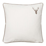 Romeo Kissen cream mit kleinem Hirsch 55x55cm