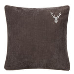 Romeo Kissen braun mit kleinem Hirsch 55x55cm