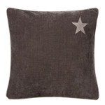 Romeo Kissen braun mit kleinem Stern 55x55cm