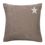 Romeo Kissen taupe mit kleinem Stern 55x55cm