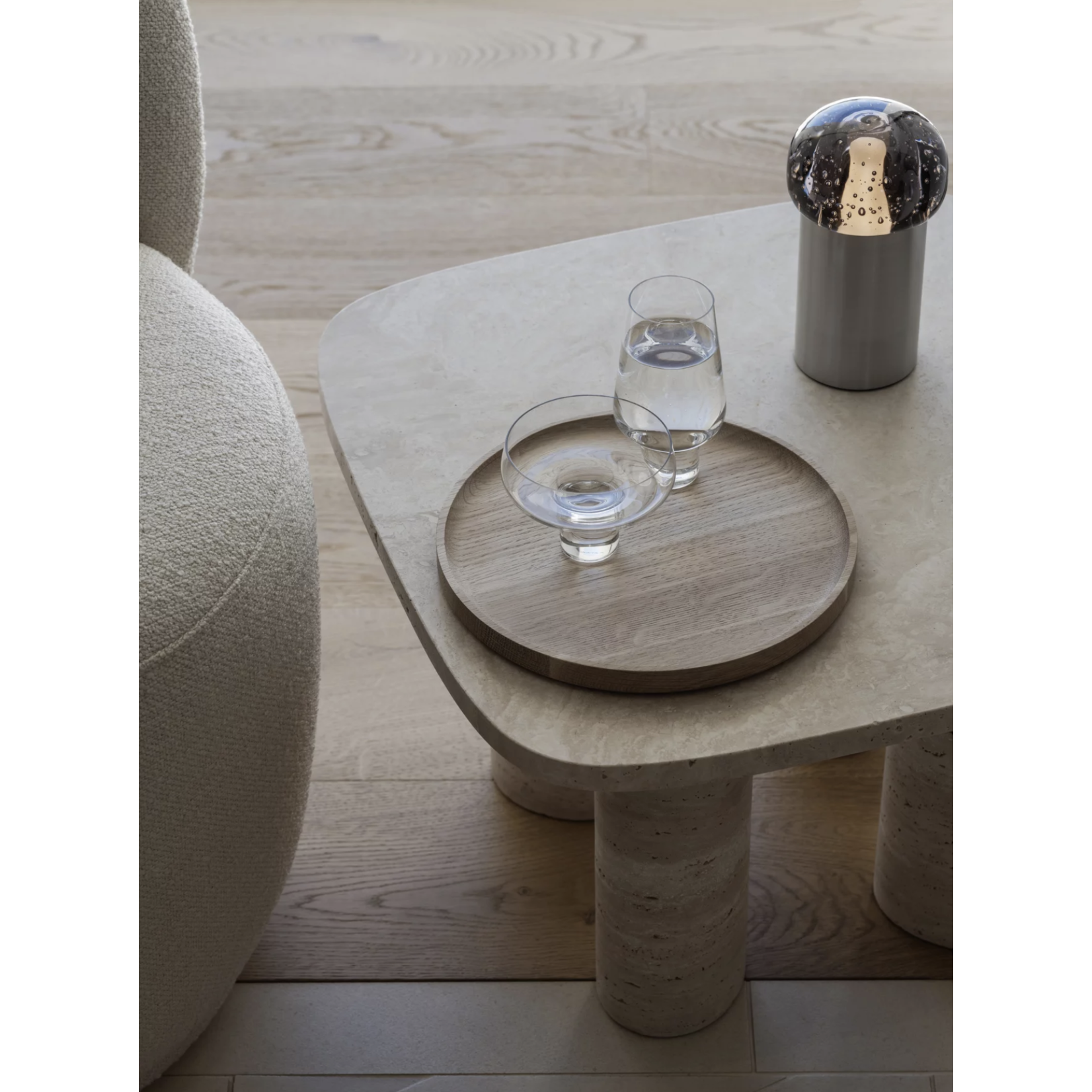 Serviertablett Eiche rund 34cm