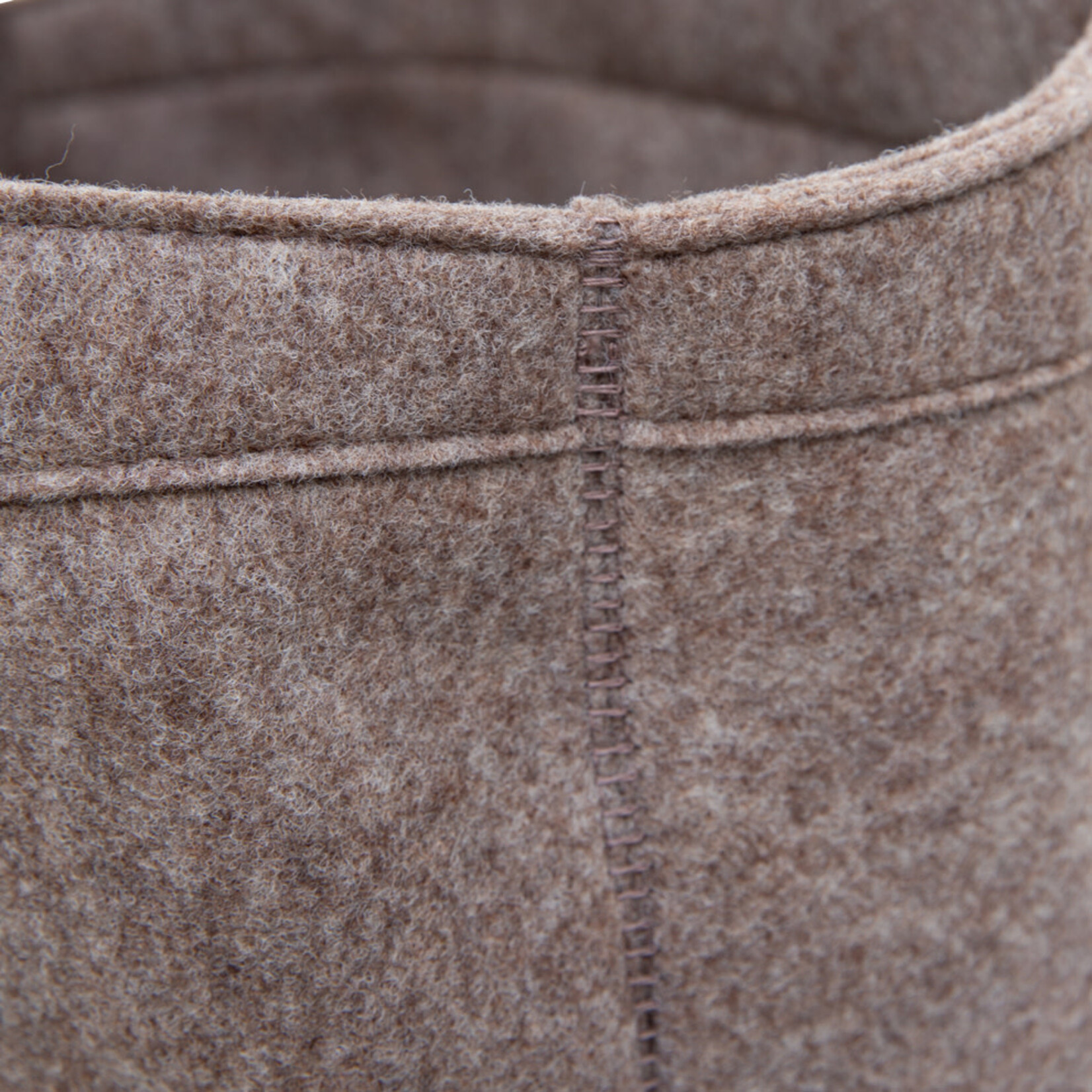 Kaminholz Tasche klein Filz natur-meliert 35x24.5xH35cm