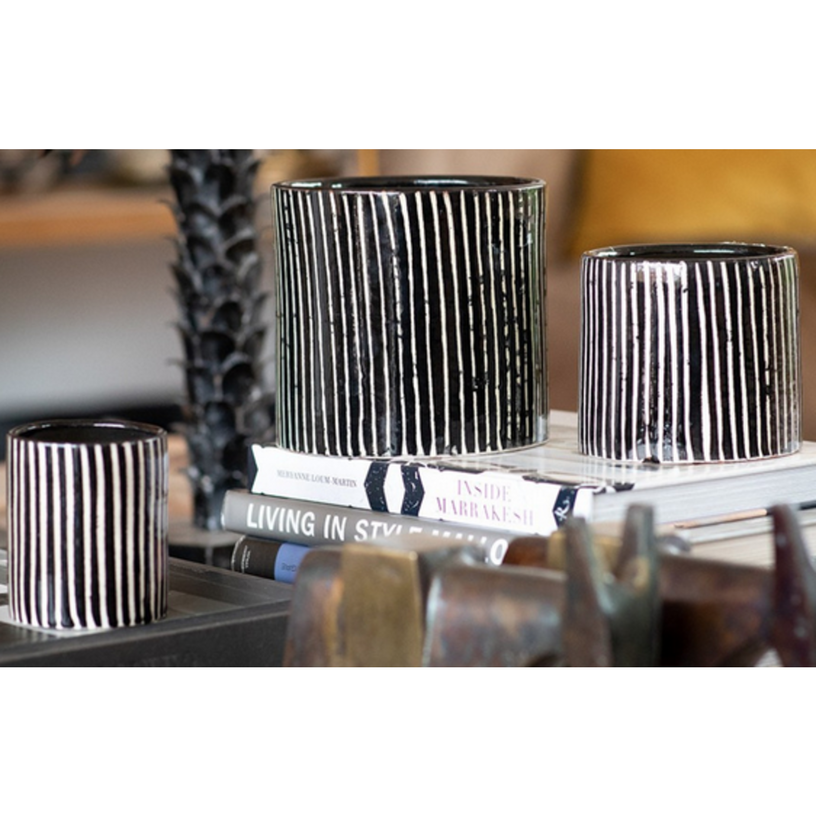 Duftkerze Zebra Muster - Mandraine Majorelle D15, L