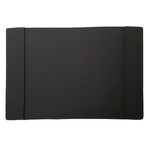 Schreibtischunterlage mit zwei Taschen Leder: schwarz, Naht: schwarz 45x62cm