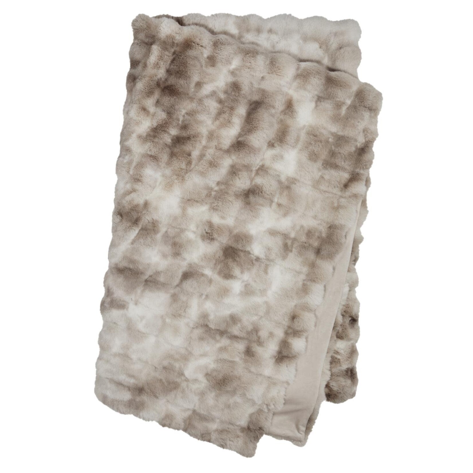 Kunstfelldecke sand 140x220cm, 100% PES