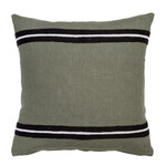 KEVIN Kissen Kaki mit schwarzen Streifen, 45x45cm