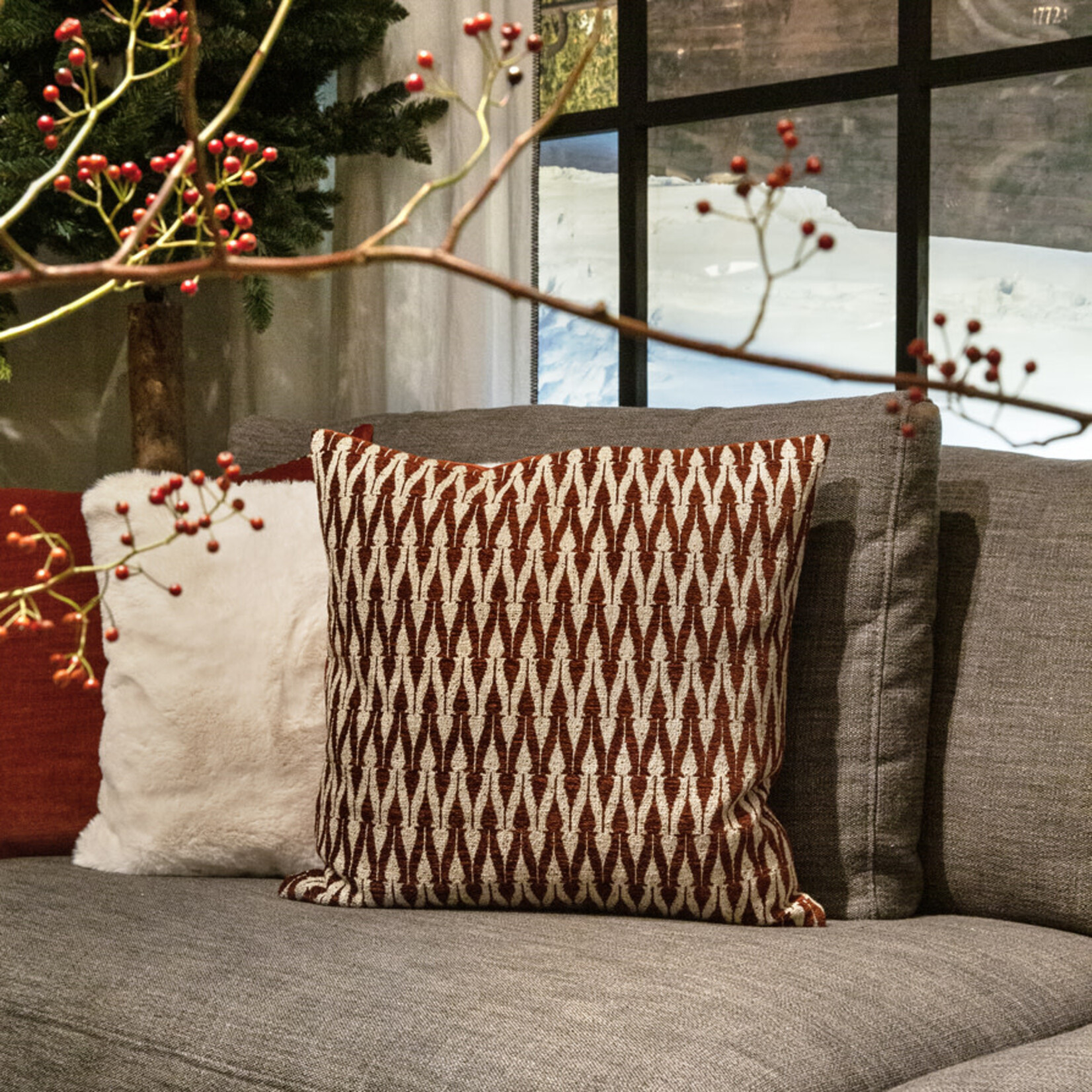 Fiore Kissen 50x50cm, Farbe: 03 rot