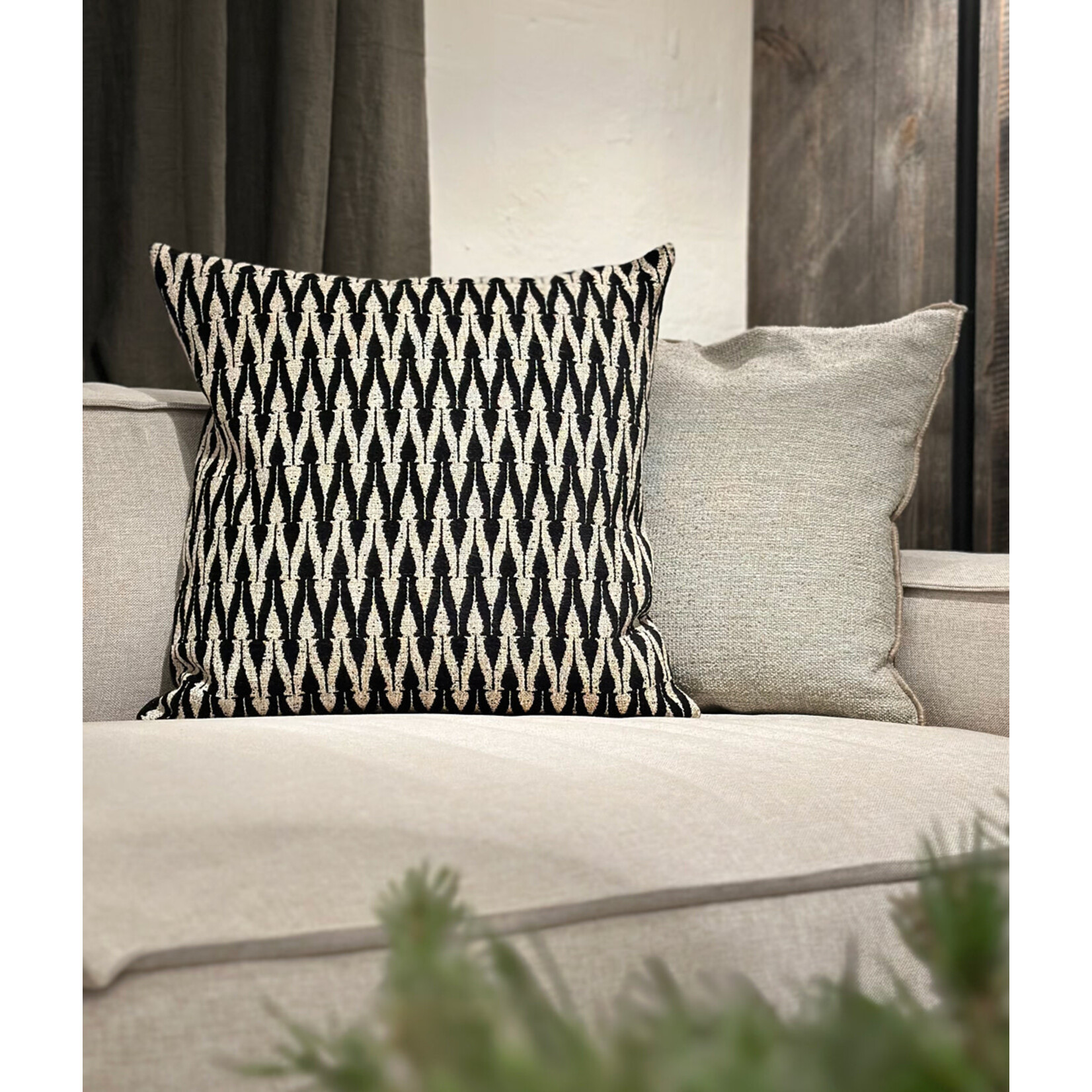 Fiore Kissen 50x50cm, Farbe: 05 schwarz