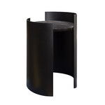 Beistelltisch rund schwarz mit schwarzem Marmor D40xH51/60cm