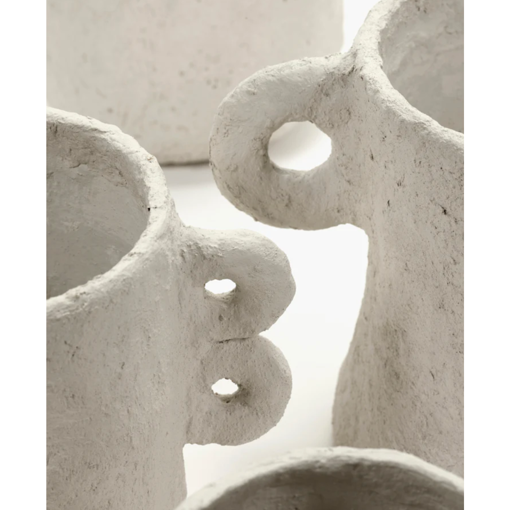 Blumentopf Pappmaché mit Henkel 30x22xH23cm