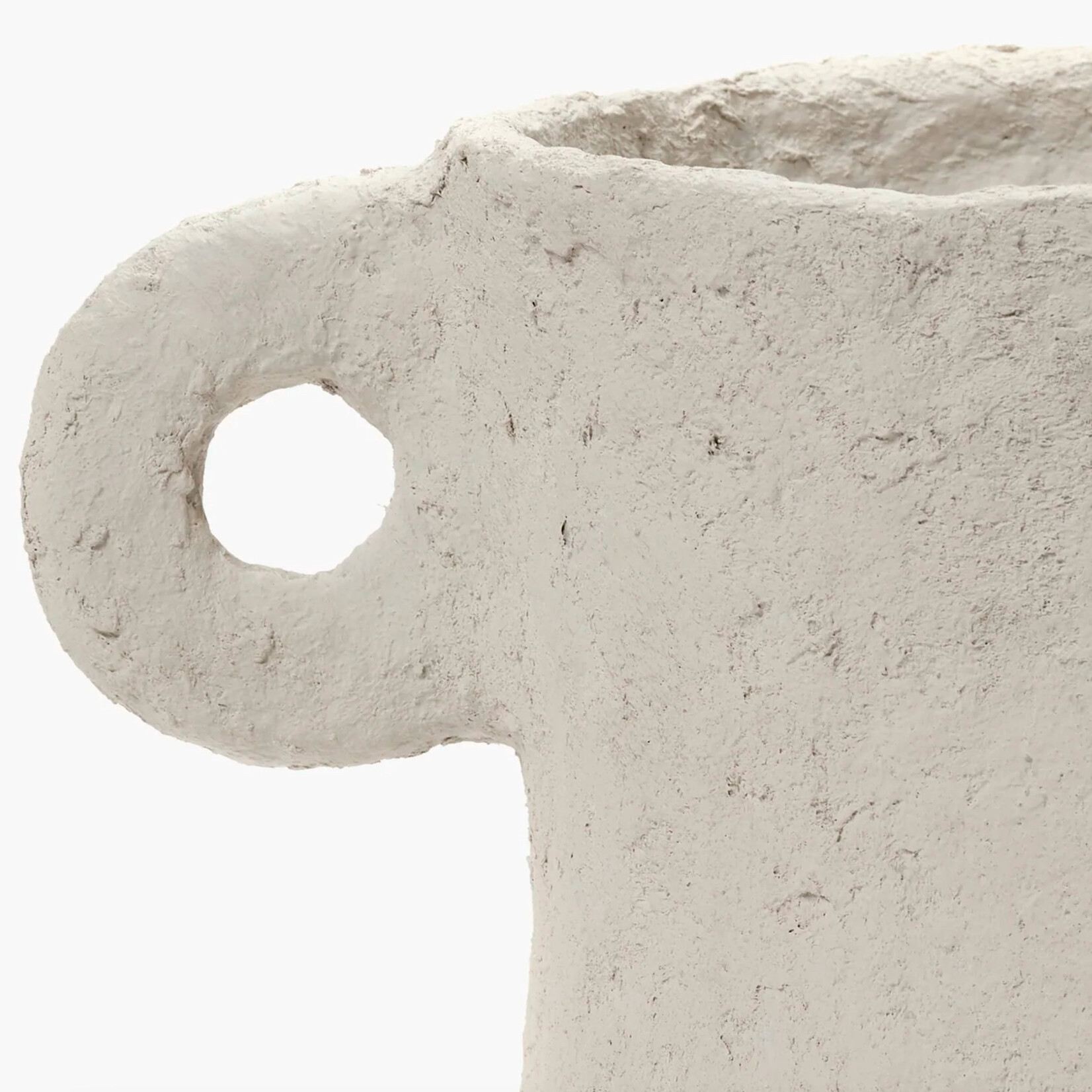 Blumentopf Pappmaché mit Henkel 30x22xH23cm