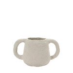 Blumentopf Pappmaché mit Henkel 30x17xH18cm