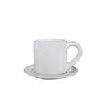 Kaffeetasse Handmade inkl. Unterteller weiss