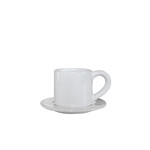 Espressotasse Handmade inkl. Unterteller weiss