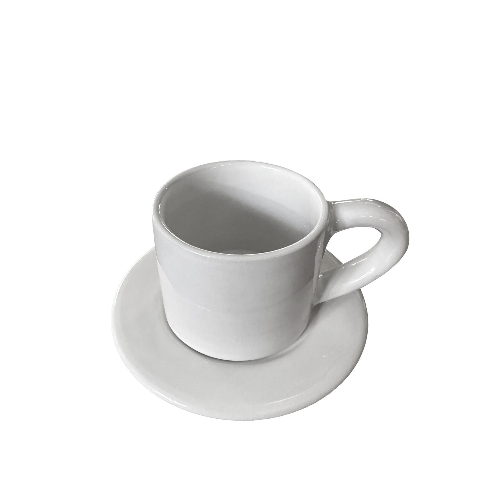 Espressotasse Handmade inkl. Unterteller weiss