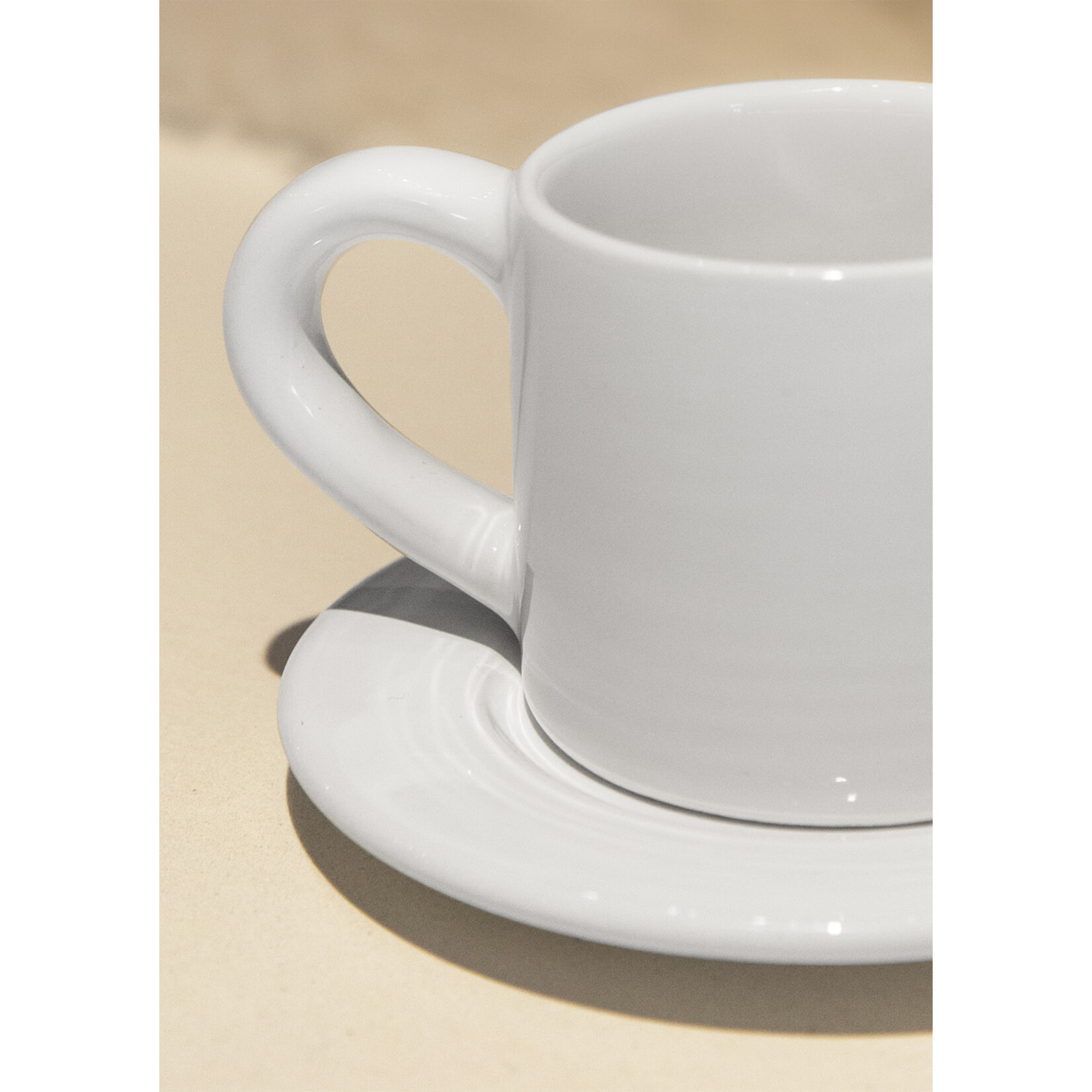 Espressotasse Handmade inkl. Unterteller weiss