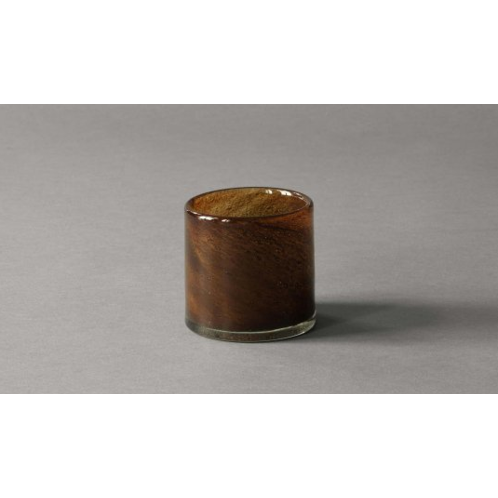 Kerzenleuchter handgemacht dunkel braun XS D8cm