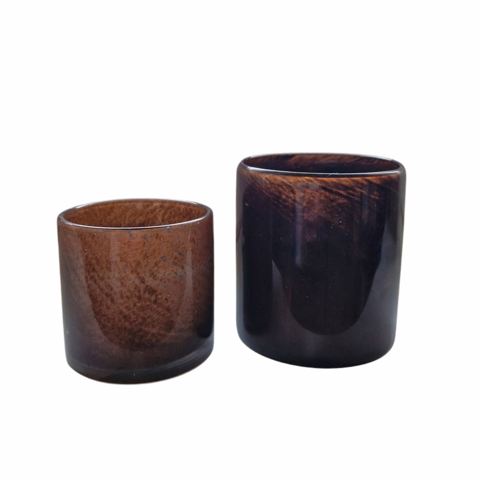 Kerzenleuchter handgemacht dunkel braun XS D8cm
