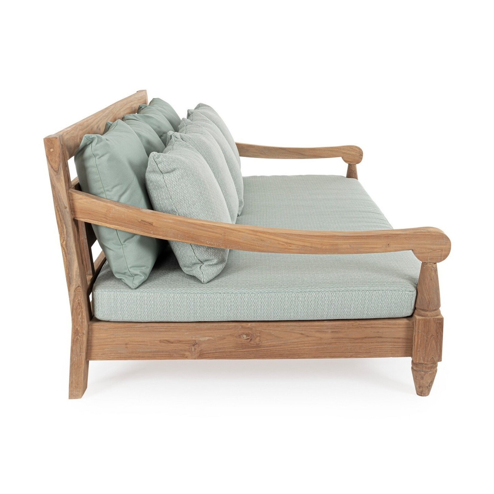 Bali Daybed Teak 190x112xH81cm inkl. Kissen, Farbe: Aqua